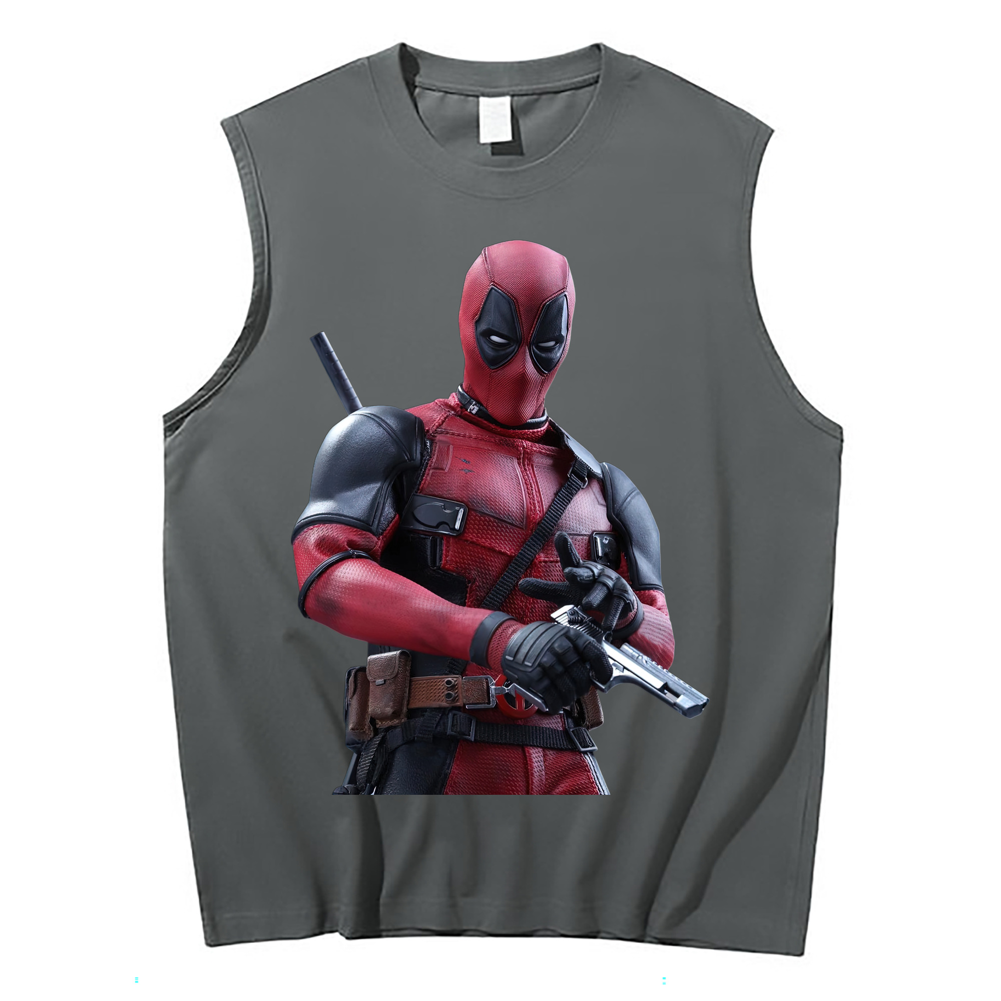 （画像用） Deadpool デッドプール コットン100％タンクトップ（フロントプリント）